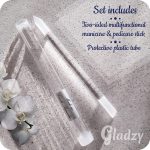 Glass Cuticle Pusher by GLADZY - Manicure Stick Professional Nail Care, Precision Filing Cuticle Remover, Etched Surface Never Wears Out, Genuine Czech Quality - Image 7